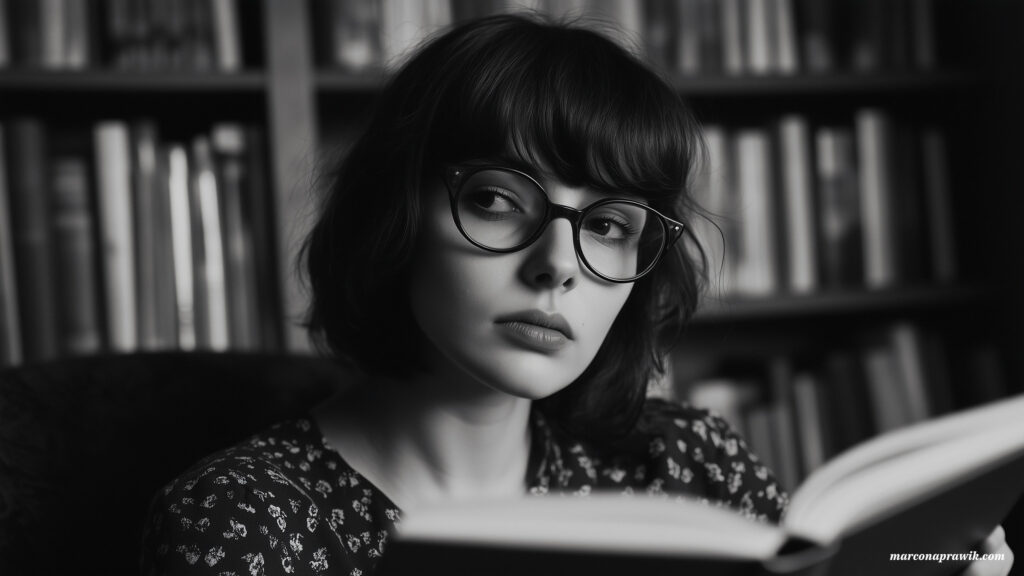 Lesendes Mädchen Noir 1 Hintergrund